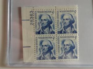 SCOTT # 1283 PROMINENT AMERICANS ISSUE PLATE BLOCK MINT NEVER HINGED GEM QUALITY