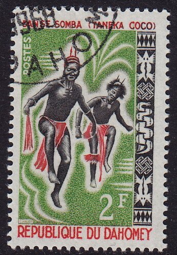Dahomey - 1964 - Scott #185 - used - Somba Dance