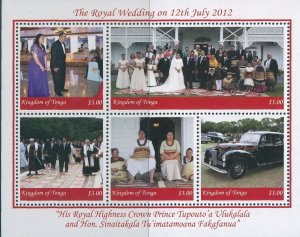 Tonga 2012 SG1663 Royal Wedding MS MNH