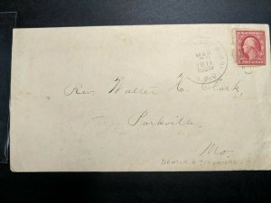 US Sc#375 RPO Cover MT Territorial 1911 Cancel Dawson & Tucumcarl Parkville MT