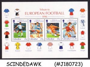GIBRALTAR - 1996 TRIBUTE TO EUROPEAN FOOTBALL - MIN. SHEET MINT NH