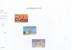 AZERBAIJAN - 1997 - Mosques - Perf 3v Set  - Mint Lightly Hinged