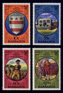 Barbados Sc# 594-7 MNH George Washington