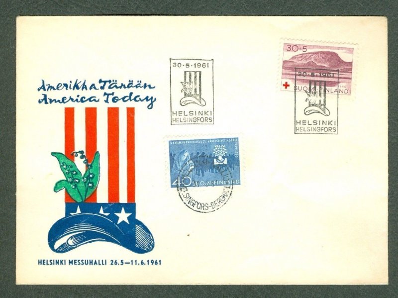Finland. Cover  USA Today 1961 Exhibition Spec. Cancel. Stamp 40 + Semi 30+10.