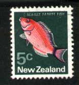 Scarlet Parrot Fish, New Zealand stamp SC#444 Used