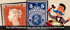 The 53rd HipStamp One Cent Auction Event