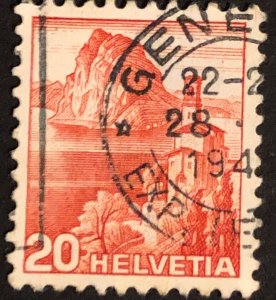 20 Helvetia , stamp used in good  n1 condition