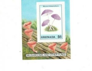 Grenada - 1989 - Mushrooms - Souvenir Sheet - MNH (Scott#1752)