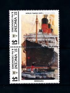 [90695] St. Vincent & Gren.  Ships Berengaria Ocean Liners Cunard Line  MNH