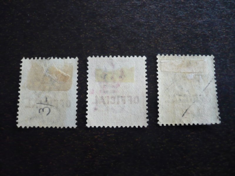 Stamps - Jamaica - Scott# O2-O4 - Used Part Set of 3 Stamps