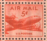 1947 Airmail sheet, DC-4 Skymaster, Sc# C33