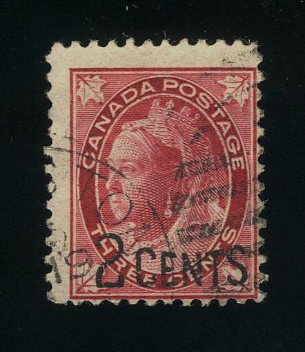 1899 Canada, F-VF-Used ,Provisional QV # 87