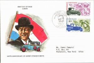 Gabon, Worldwide First Day Cover, Automobiles