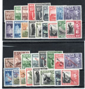Malta 1938-43 and 1948-53 Properties on Socket Cards Mlh /-