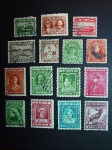 Newfoundland  Set of 15 stamps. Used CV$6.00+++