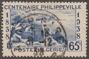 Algeria, stamp, Scott#118,  used, hinged,  65c,