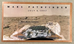 3178 Mars Pathfinder , Mars Rover Sojourner  MNH sheet of 1 FV $3.00 1997