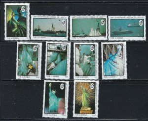 Gambia 677-86 MNH 1987 Statue of Liberty (fe1602)