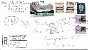 Canada 1988 Registered Mail - Peterborough Ont - A02399