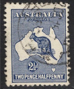 AUSTRALIA SG4 1913 2½d INDIGO FINE USED