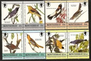 Montserrat  580-83 MNH 1985 Audubon Birth Bicent.