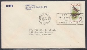 Canada Scott 496 e/m FDC - White Throated Sparrow #2