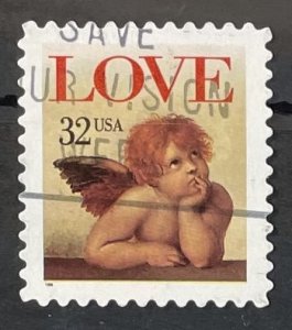 US #3030 Used - 32c LOVE 1996 [B3.2.2]