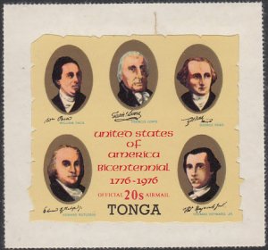 Tonga 1976 MH Sc #CO108 20s Signers of Declaration of Independence US Bicente...