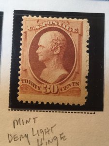 1888 Scarce Scott #217 Light Hinge Mint 30 Cent Catalog $300!