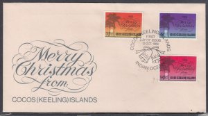 Cocos (Keeling) Is. Scott 200-2 FDC - Christmas 1988