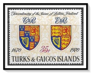 Turks & Caicos #216 Letters Patent MH