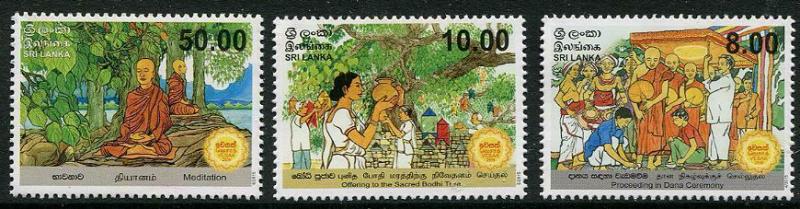 HERRICKSTAMP NEW ISSUES SRI LANKA Sc.# 1967-69 Vesak 2015