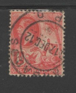 BARBADOS #118  1912  1p   KING GEORGE V   USED F-VF  d