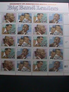 ​UNITED STATES-1996-SC#3096-9  THE BIG BAND LEADERS-MNH SHEET VERY FINE