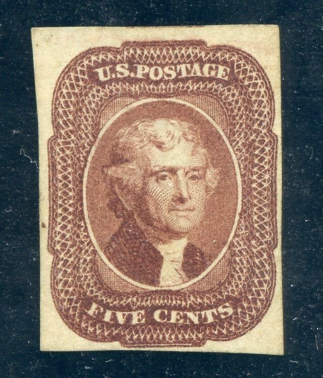 US SCOTT #12 Mint-VF-OG-Hinged W/ PF CERTIFICATE SCV $30,000 (2/24/21 GP)