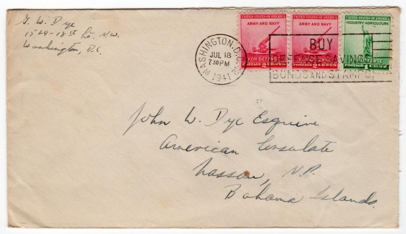 Defense 1c, 2c(2) surface rate to Bahama Islands, 1941