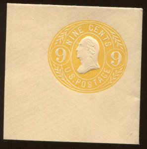 U67a Washington Unused Full Corner Cut Square with Weiss Cert BZ1743