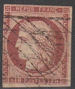 France #9c Fine Used CV $825.00 (D1104)