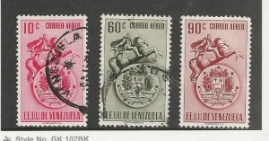 Venezuela, Postage Stamp, #C385, C390-C391 Used, 1951