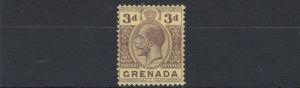 GRENADA  1921 - 31   S G 122   3D   PURPLE/YELLOW          MH 