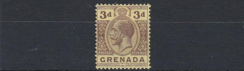 GRENADA  1921 - 31   S G 122   3D   PURPLE/YELLOW          MH 