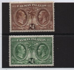 Cayman Islands 1932 SG84 & SG85 mounted mint