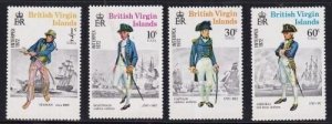 Album Treasures Virgin Islands Scott # 237-240  Naval Uniforms  Mint NH