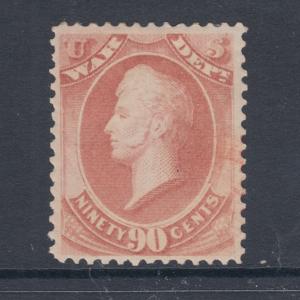 US Sc O93 MLH. 1873 90c Perry War Department Official, F-VF