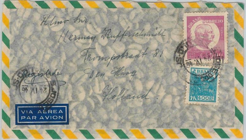 62248 - BRAZIL - POSTAL HISTORY -   COVER to THE NETHERLANDS 1946