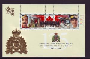 Canada Sc  1737e 1998 RCMP Italia 98 imprint  stamp sheet mint NH