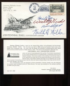 4 ALASKA GOVERNORS EGAN & HICKEL & MILLER & SHEFFIELD SIGNED COVER LV4493