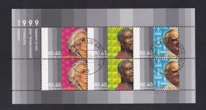 Netherlands  #B711-B713a  cancelled 1999  sheet  year of older persons