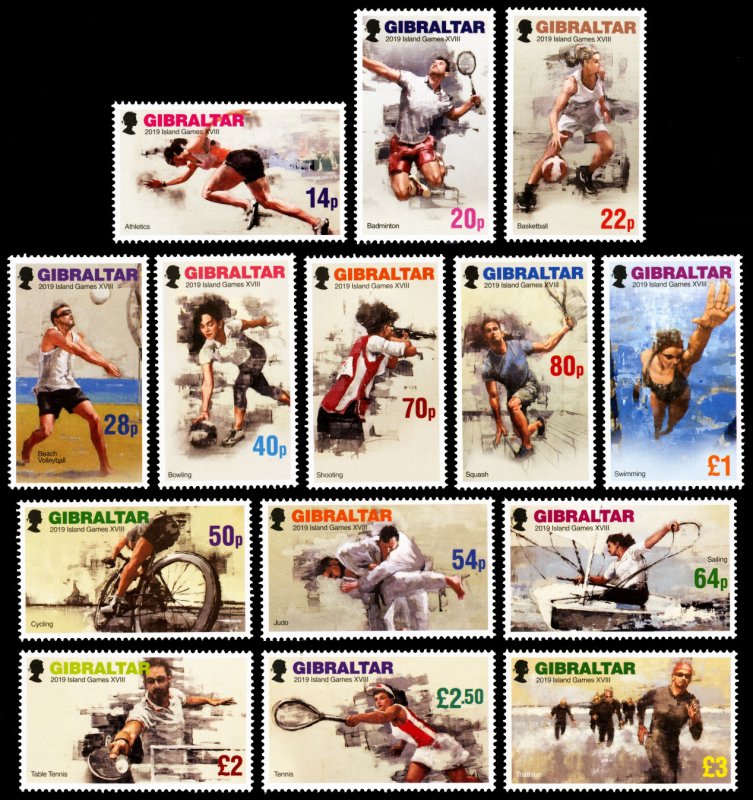 Gibraltar 2019 Scott #1713-1726 Mint Never Hinged