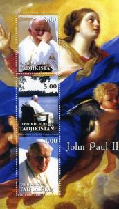 Tajikistan 2001 POPE JOHN PAUL II Sheet Perforated Mint (NH)